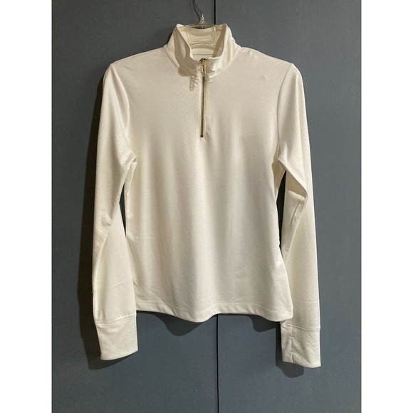 New Women's New York Jets Team Apparel Half-Zip‎ Pullover Ivory Sz L - Picture 4 of 12